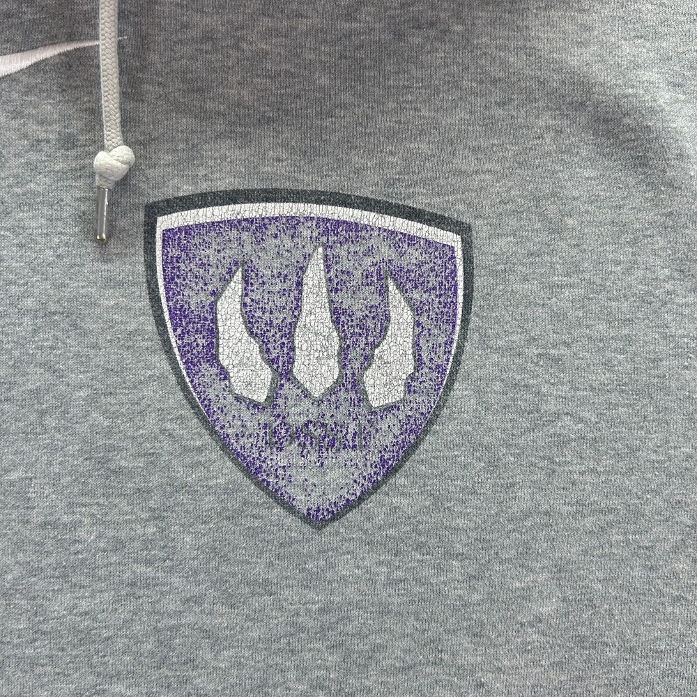 Nike Hoodie Mens XL Gray Center Swoosh Vector Claw‎ Ribbed Cuff & Hem Drawstring - Picture 4 of 13